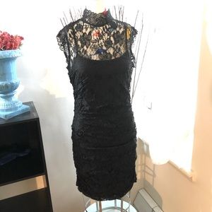 forever21 Black Mock Lace Dress